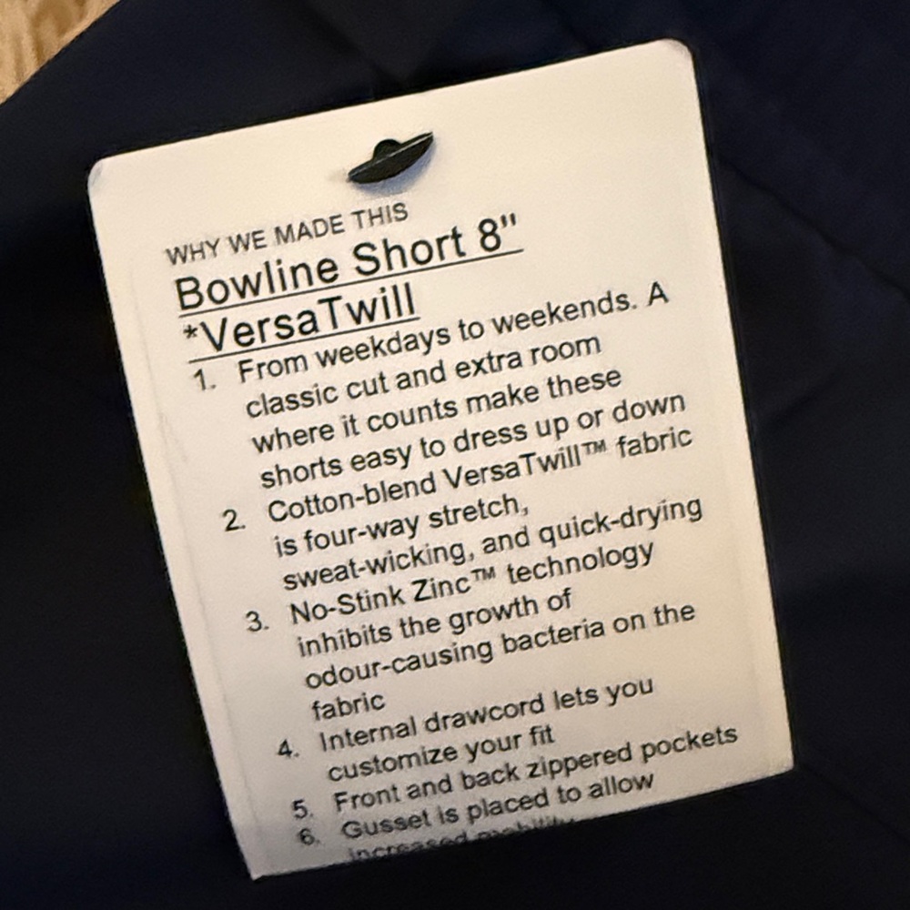 🆕 Lululemon Bowline Short 8" Stretch Cotton VersaTwill - S - Picture 7 of 7